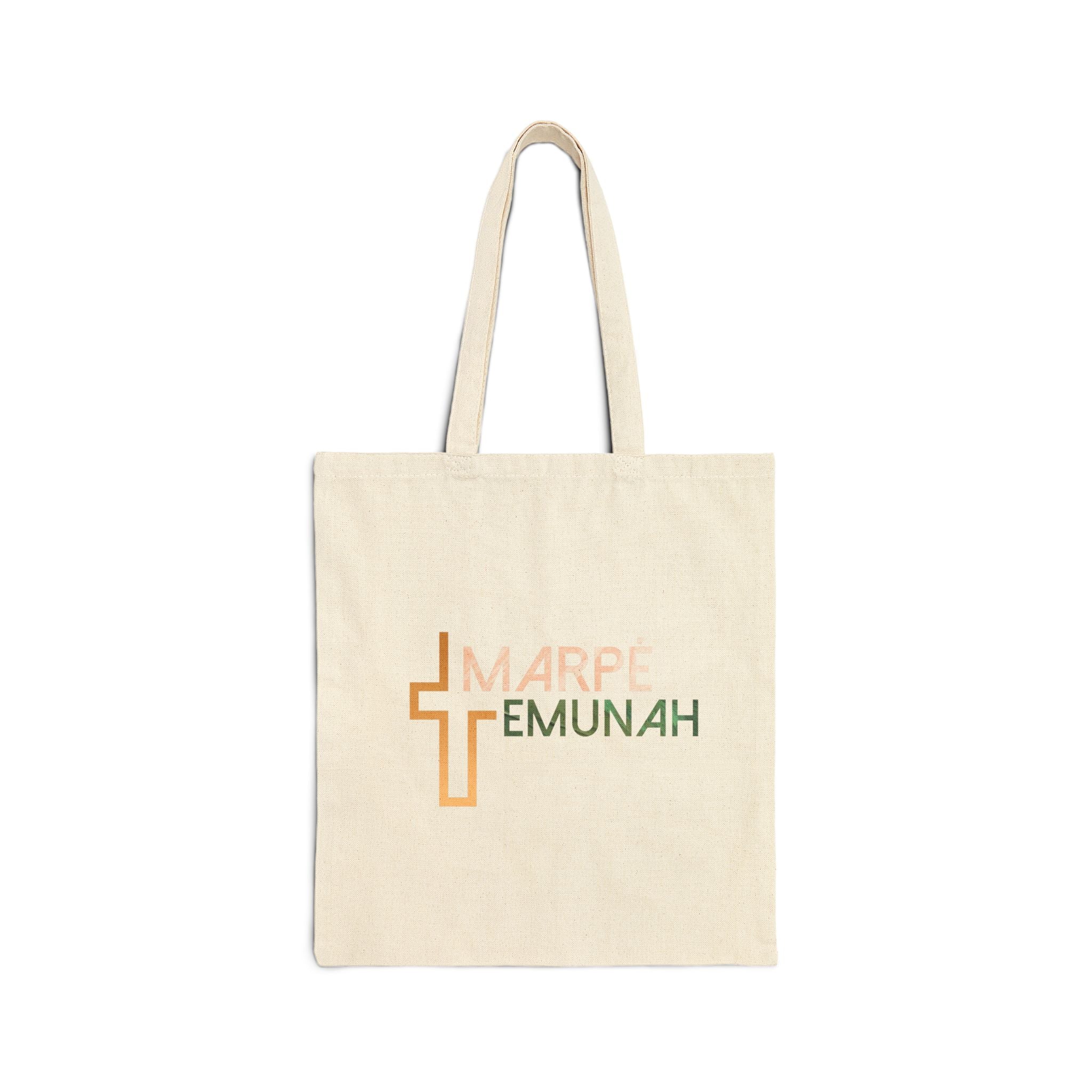 Marpe Emunah Canvas Tote Bag — Faith-Based Grocery & Everyday Shopper