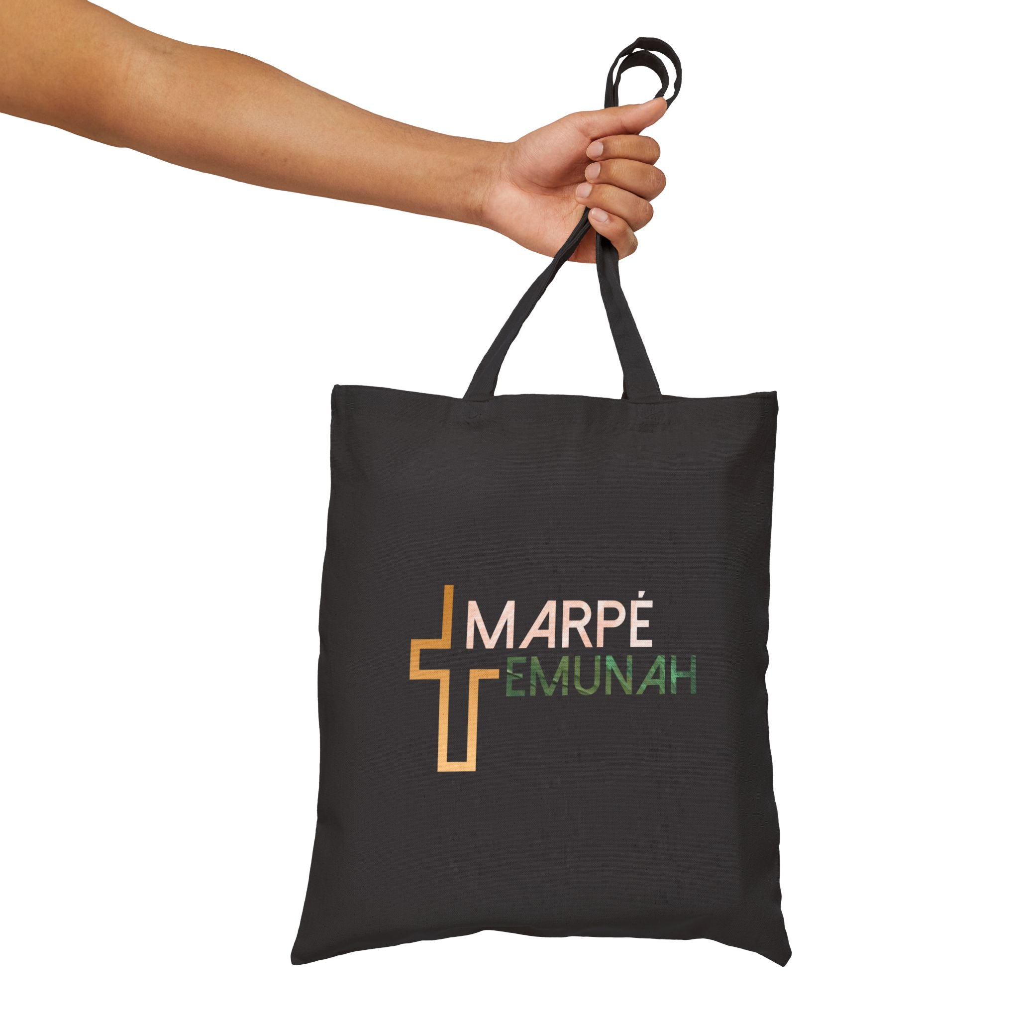 Marpe Emunah Canvas Tote Bag — Faith-Based Grocery & Everyday Shopper